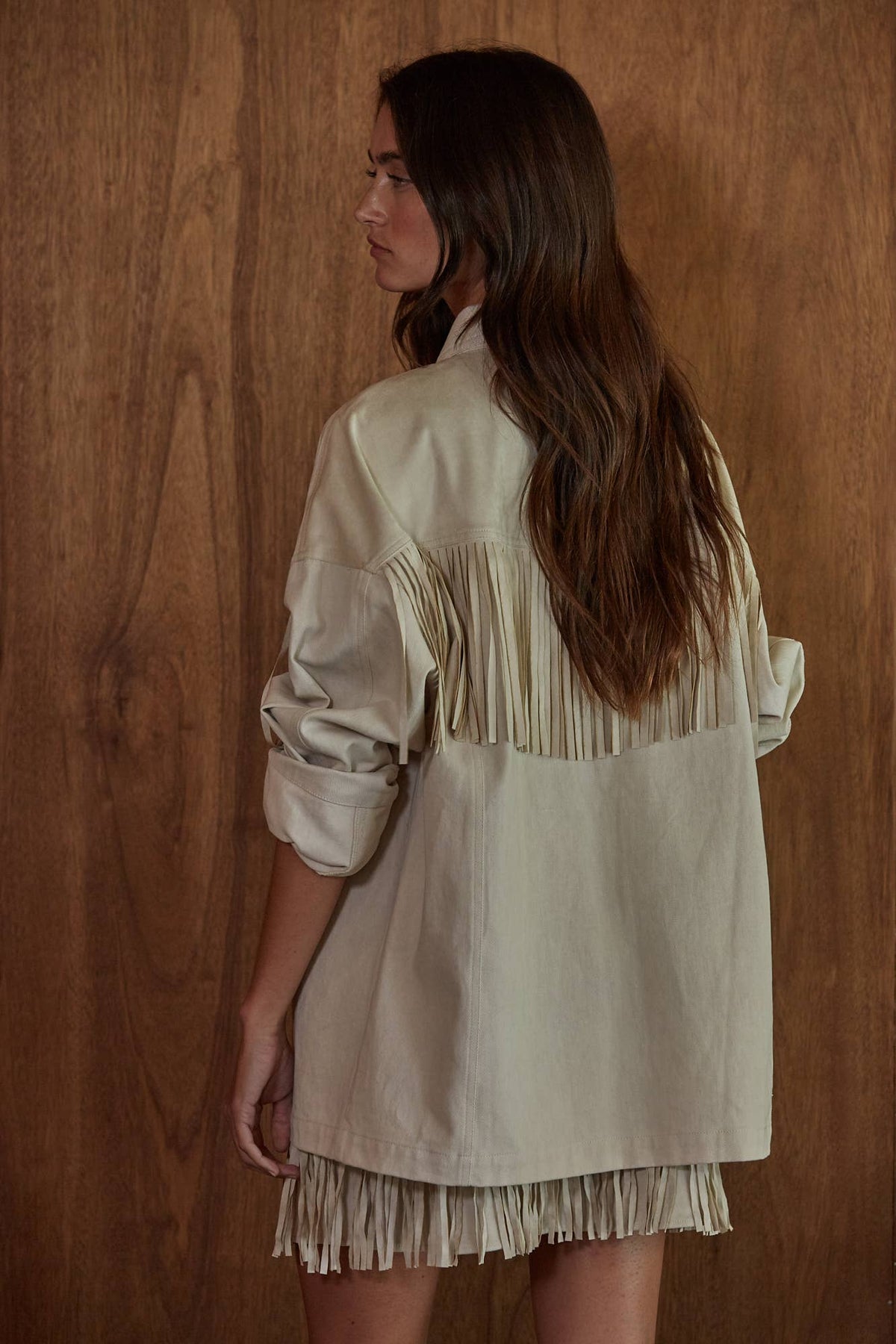 Long Sleeve Fringe Top