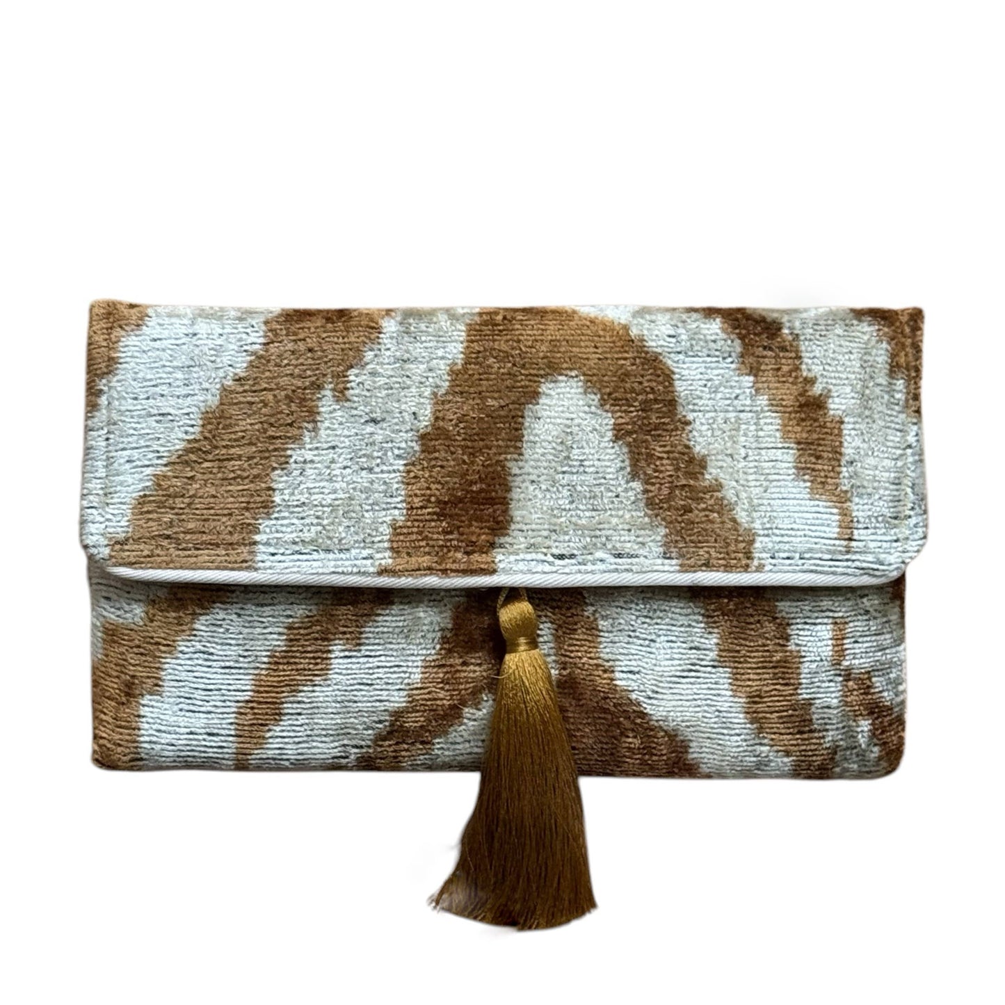 Silk Velvet Ikat Clutch