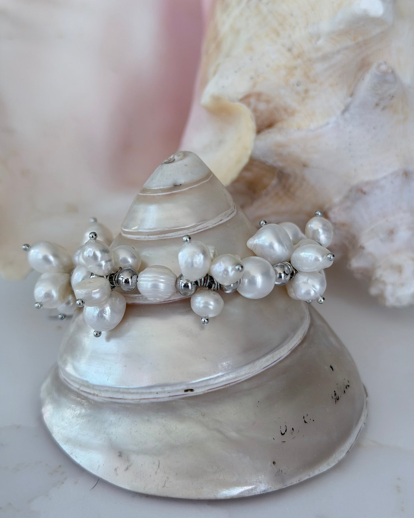 Multi Pearl Stretch Bracelet