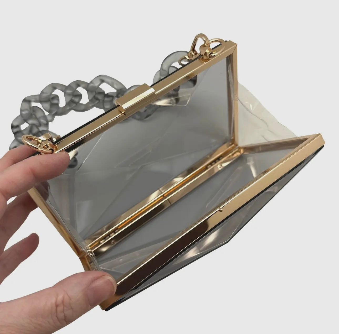 Marilyn Faceted Acrylic Clutch