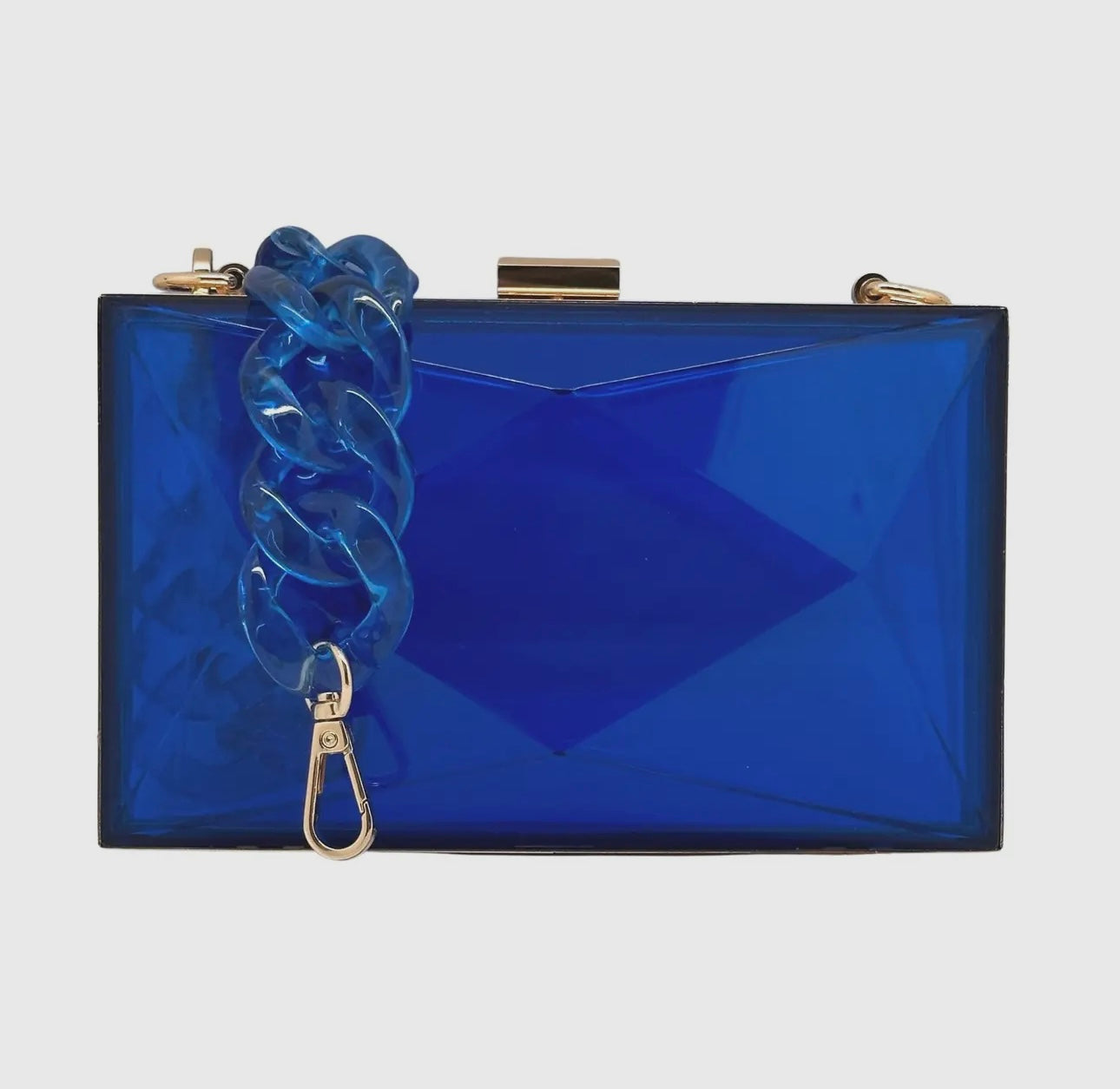 Marilyn Faceted Acrylic Clutch
