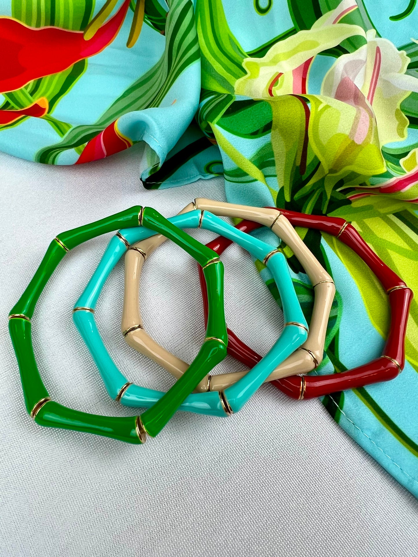 Bamboo Style Hoop Earrings