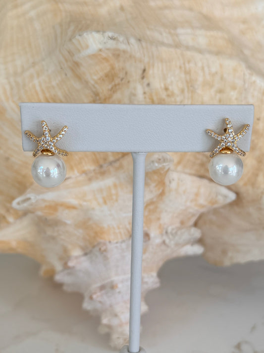 Starfish & Pearl Earring