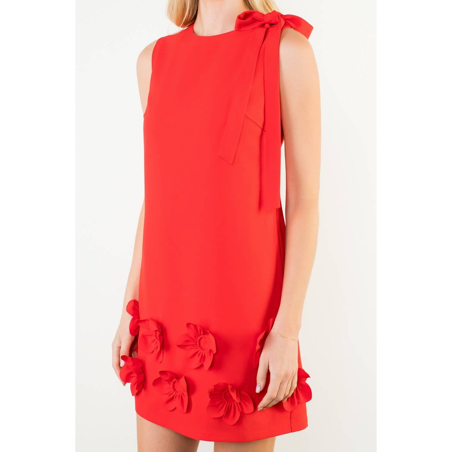 Sleeveless Floral Detail Dress