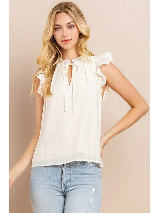 Blush Ruffle Sleeve Top