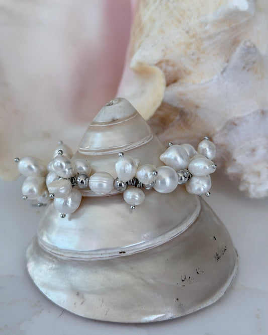 Multi Pearl Cluster Bracelet