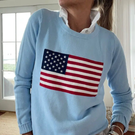 Sky Blue Flag Sweater