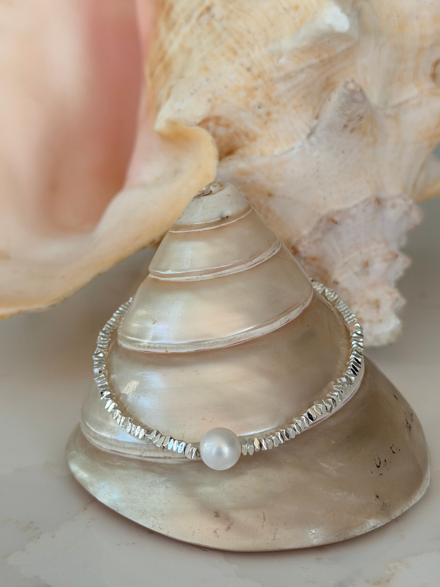 Stacked Bar Pearl Bracelet