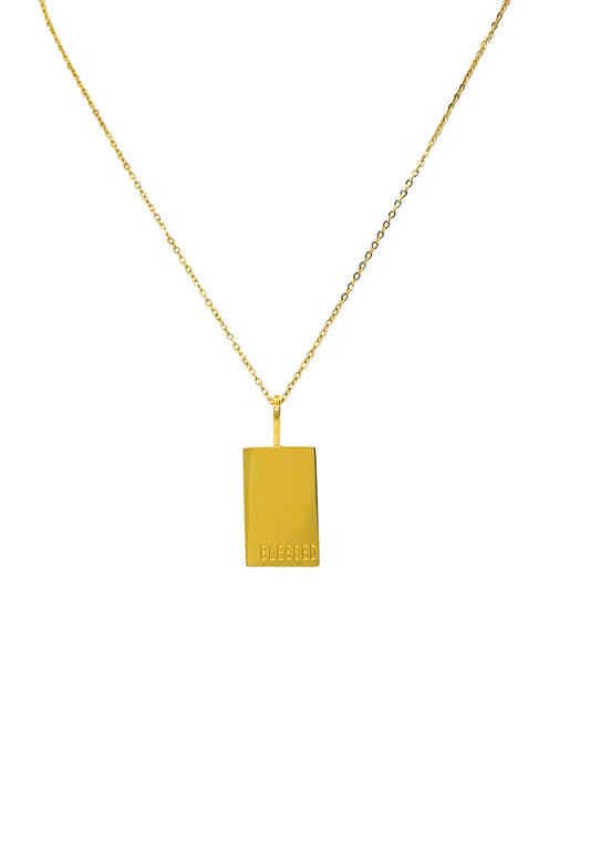 Blessed Tag Necklace