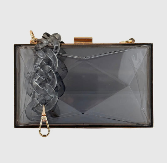 Marilyn Faceted Acrylic Clutch