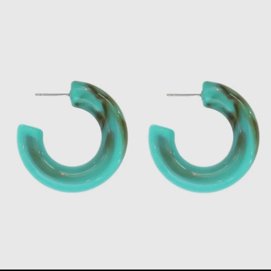 Chunky Lucite Hoop
