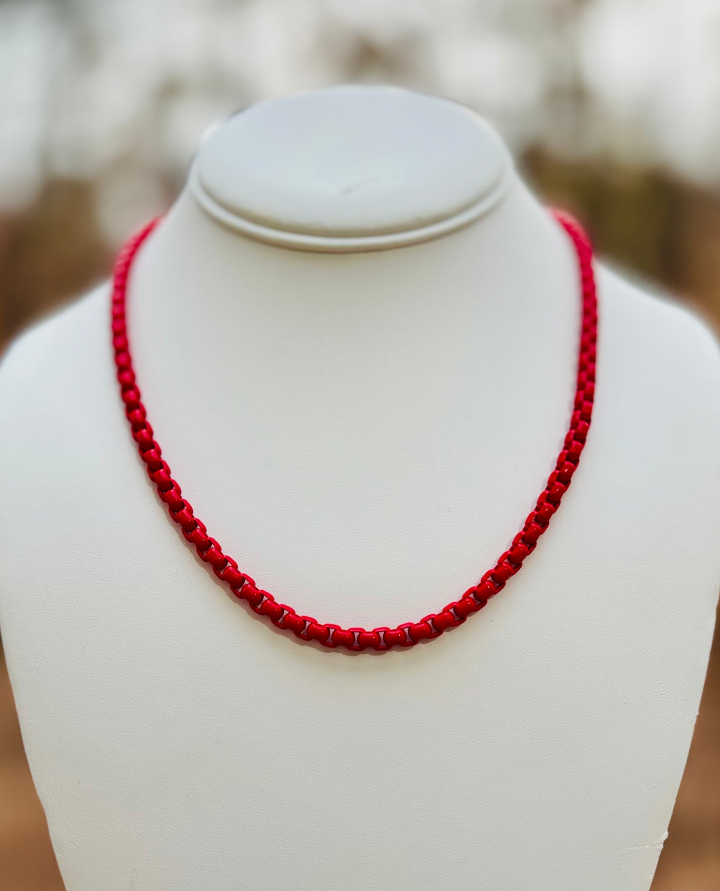 Red Enamel Roll Chain