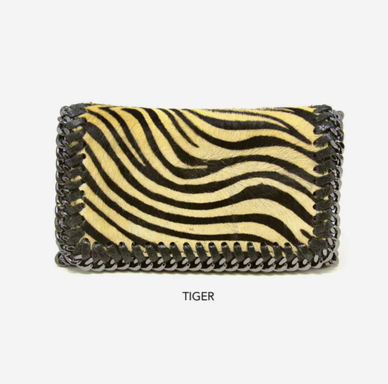 Cowhide Leather Crossbody Clutch