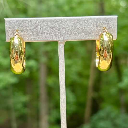 Wide Gold Plated Hoop