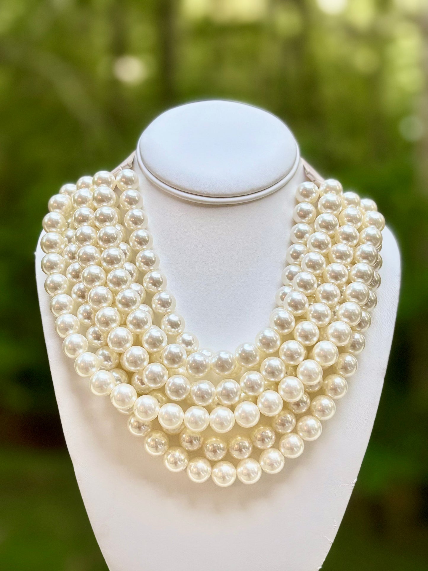 Multi Strand Faceted Bead Necklace