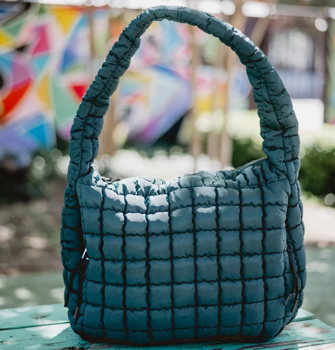 Oversized Quilted Hobo Tote Bag