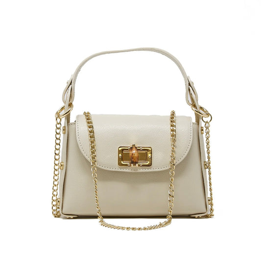 Leather Bag w Bamboo