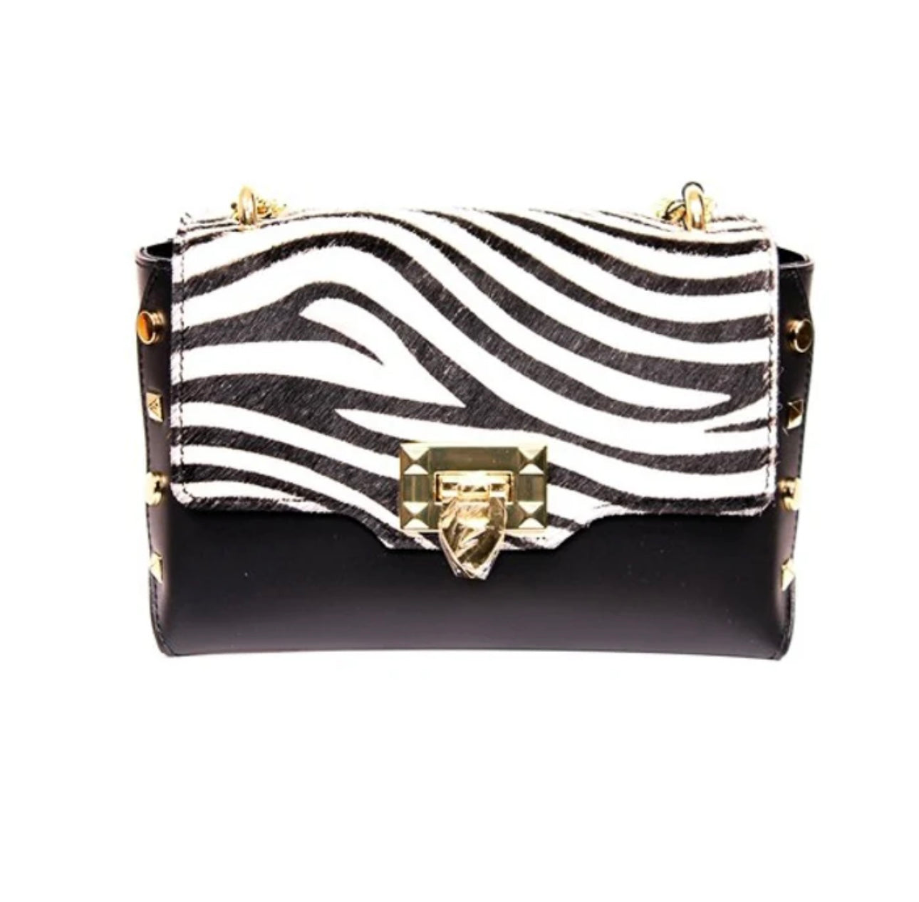 Cowhide Studs Leather Bag