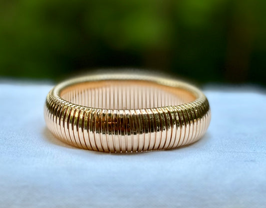 Omega 20mm Gold Tone Stretch Bracelet
