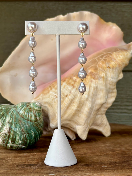 Natural Pearl Drop Earring