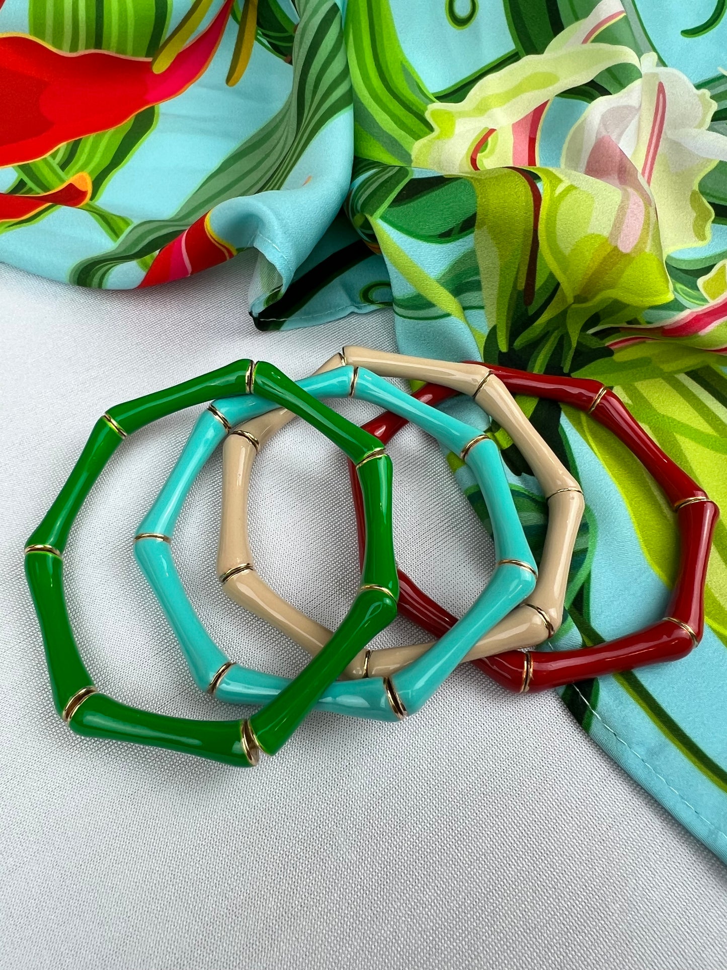 Bamboo Style Hoop Earrings