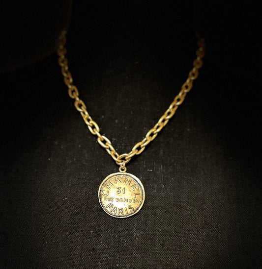 Designer Inspired Coin Necklace