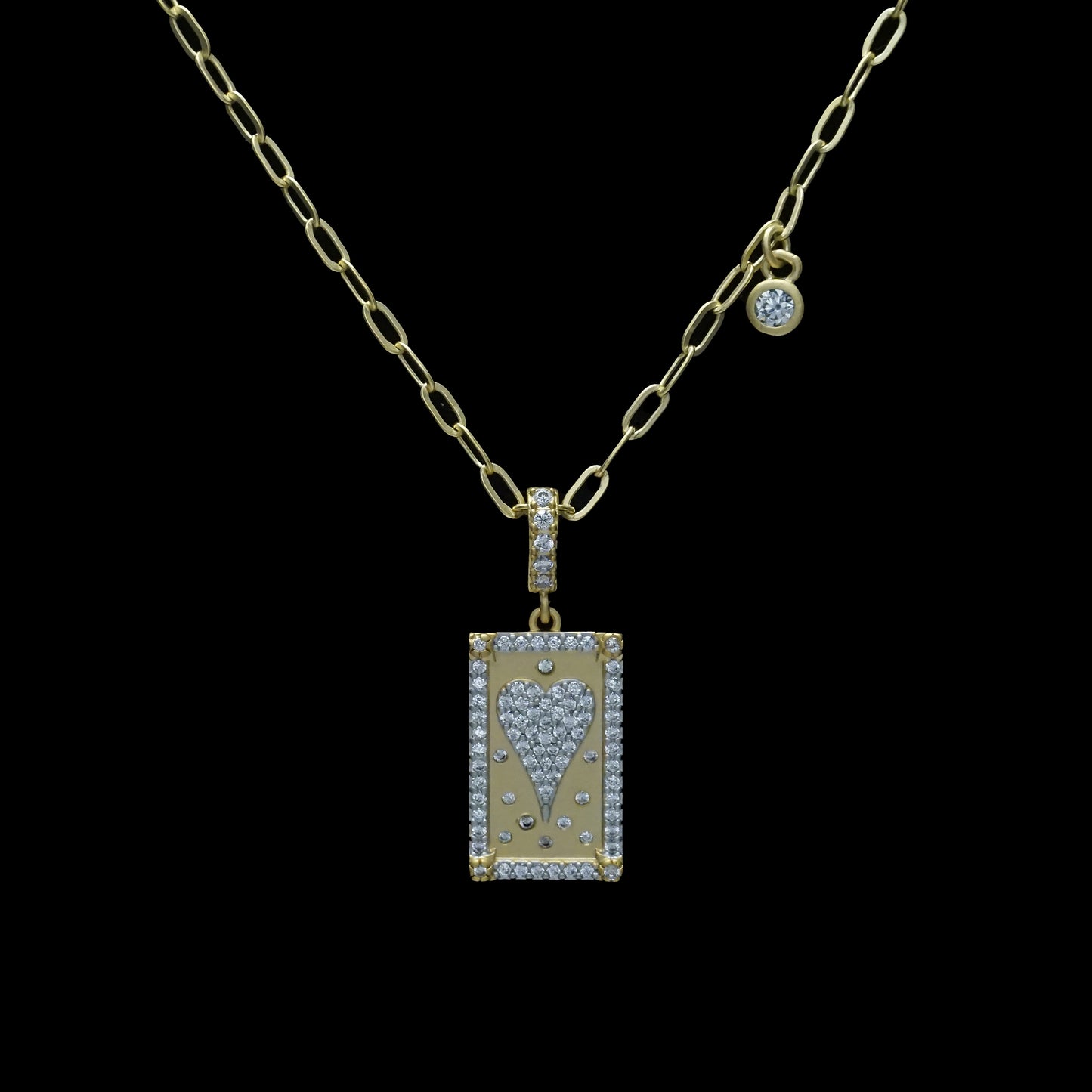 Gold Necklace w Heart Charm
