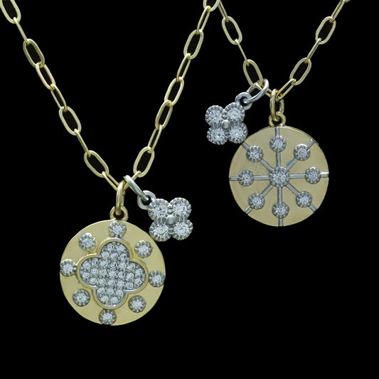 Gold Necklace Star & Flower