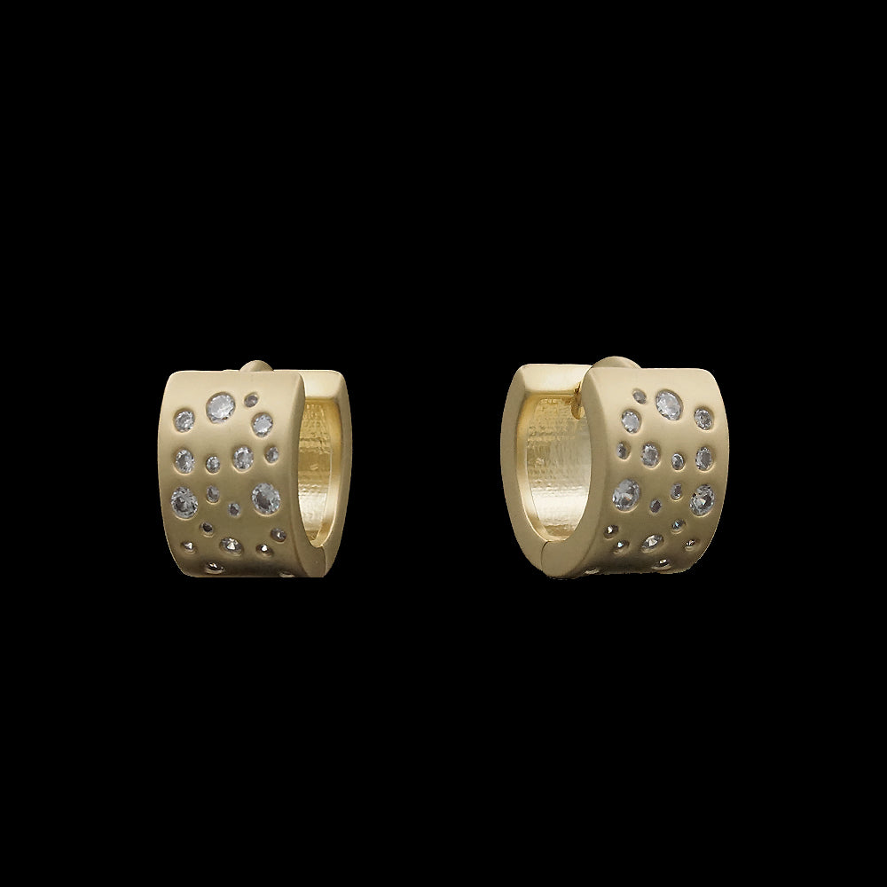 Matte Gold Huggie Earrings