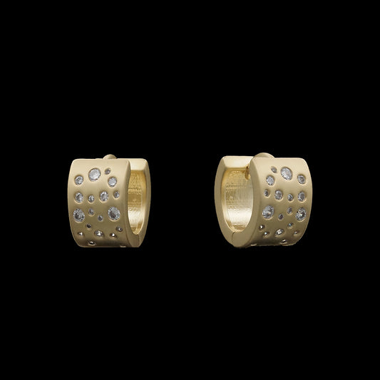 Matte Gold Huggie Earrings