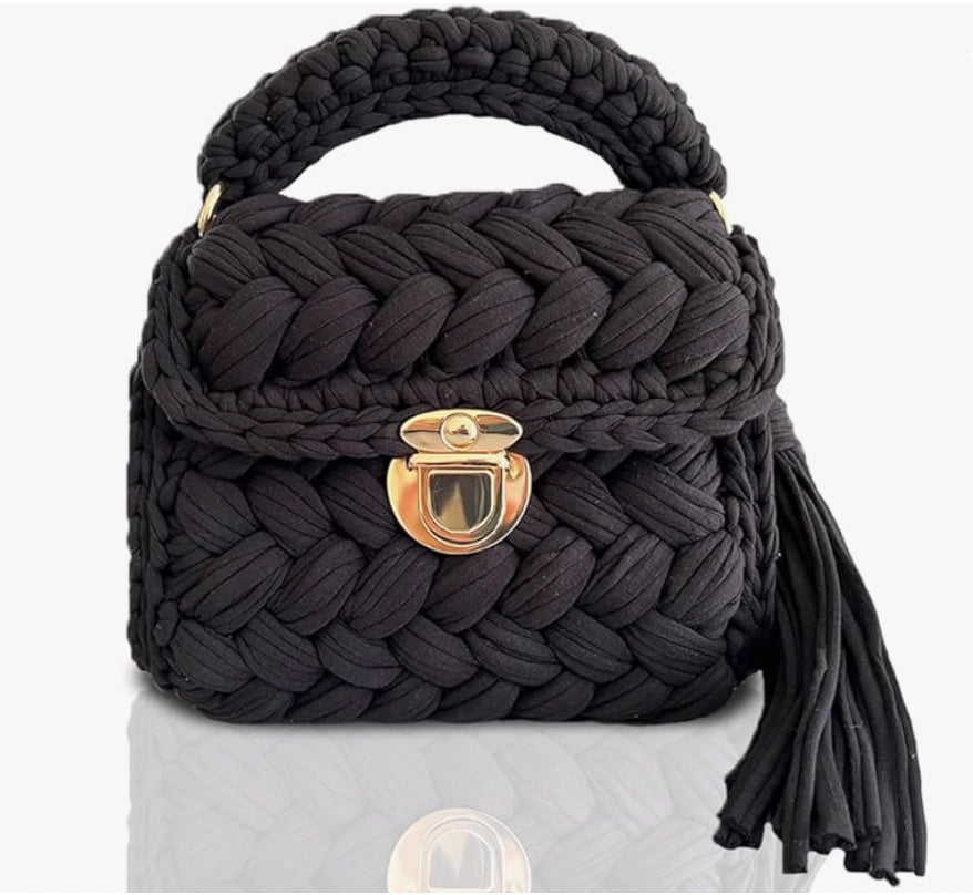 Crocheted Bag w Tassel