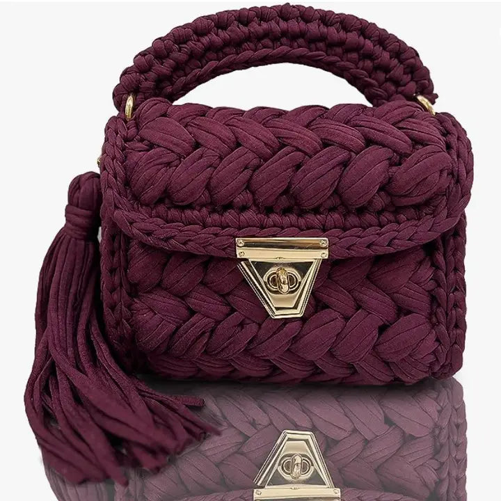 Crocheted Bag w Tassel