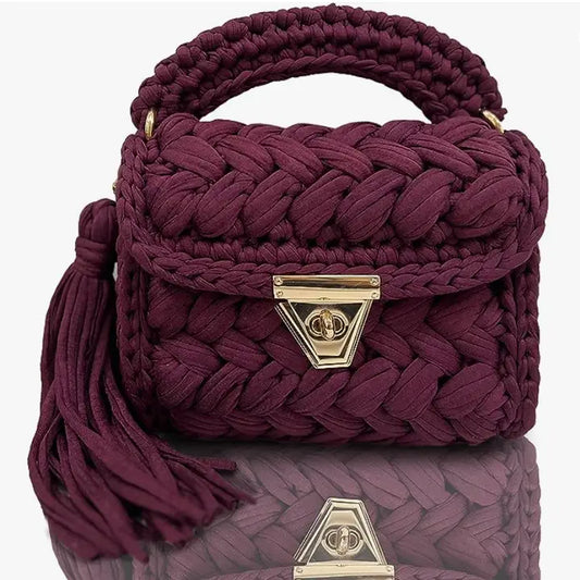 Crocheted Bag w Tassel