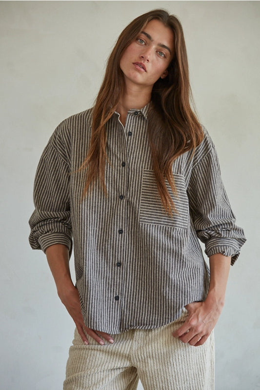 Soft Cotton Striped Oxford