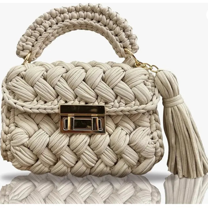 Crocheted Bag w Tassel