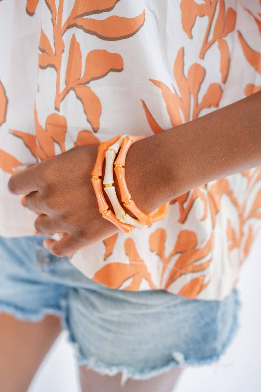 Lucy - Bamboo Acrylic Bracelet