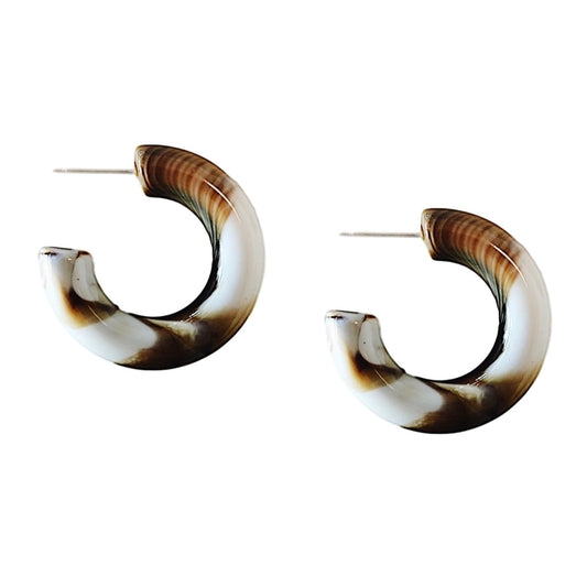 Chunky Lucite Hoop Earring