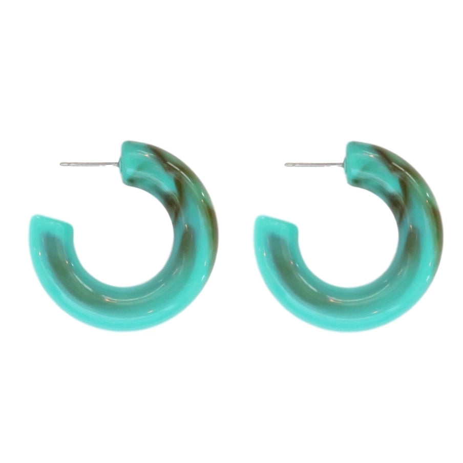 Chunky Lucite Hoop Earring