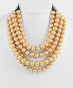 Multi Strand Faceted Bead Necklace