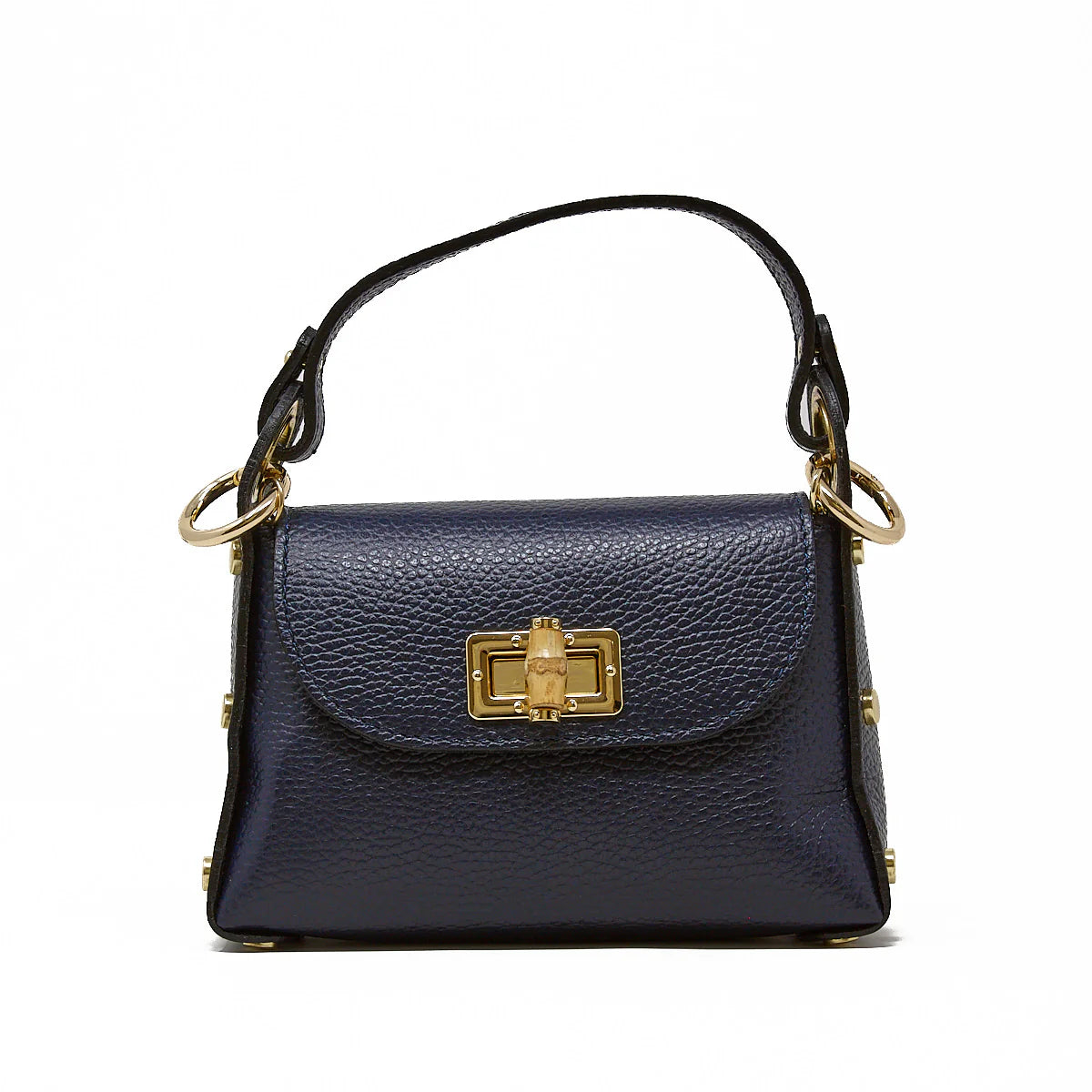 Leather Bag w Bamboo Clasp