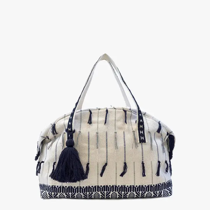Felicia Cotton Tassel Weekender/Duffle Bag