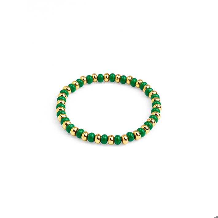 Enamel Beaded Stretch Bracelet