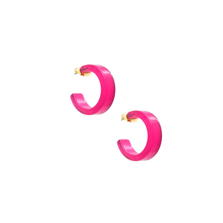 Small Resin Hoop Earring