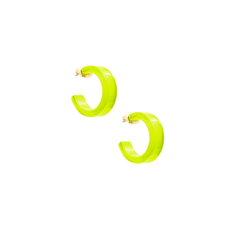 Small Resin Hoop Earring