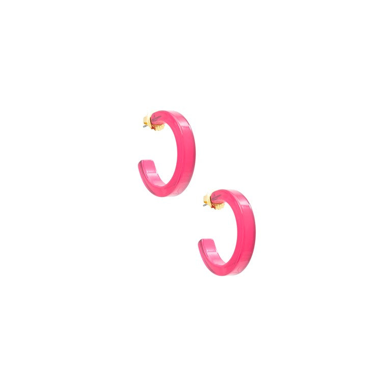 Small Resin Hoop Earring