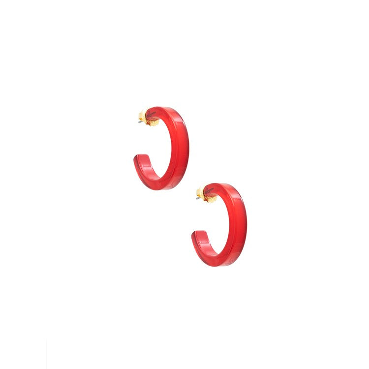 Small Resin Hoop Earring